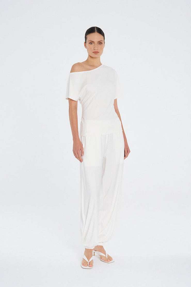 SHOULDER TOP - White - MELA PURDIE