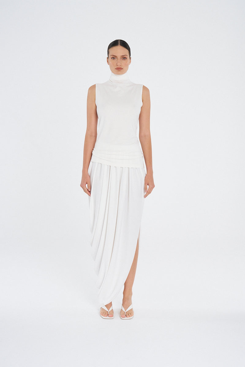 COCOON SKIRT - Ivory - MELA PURDIE