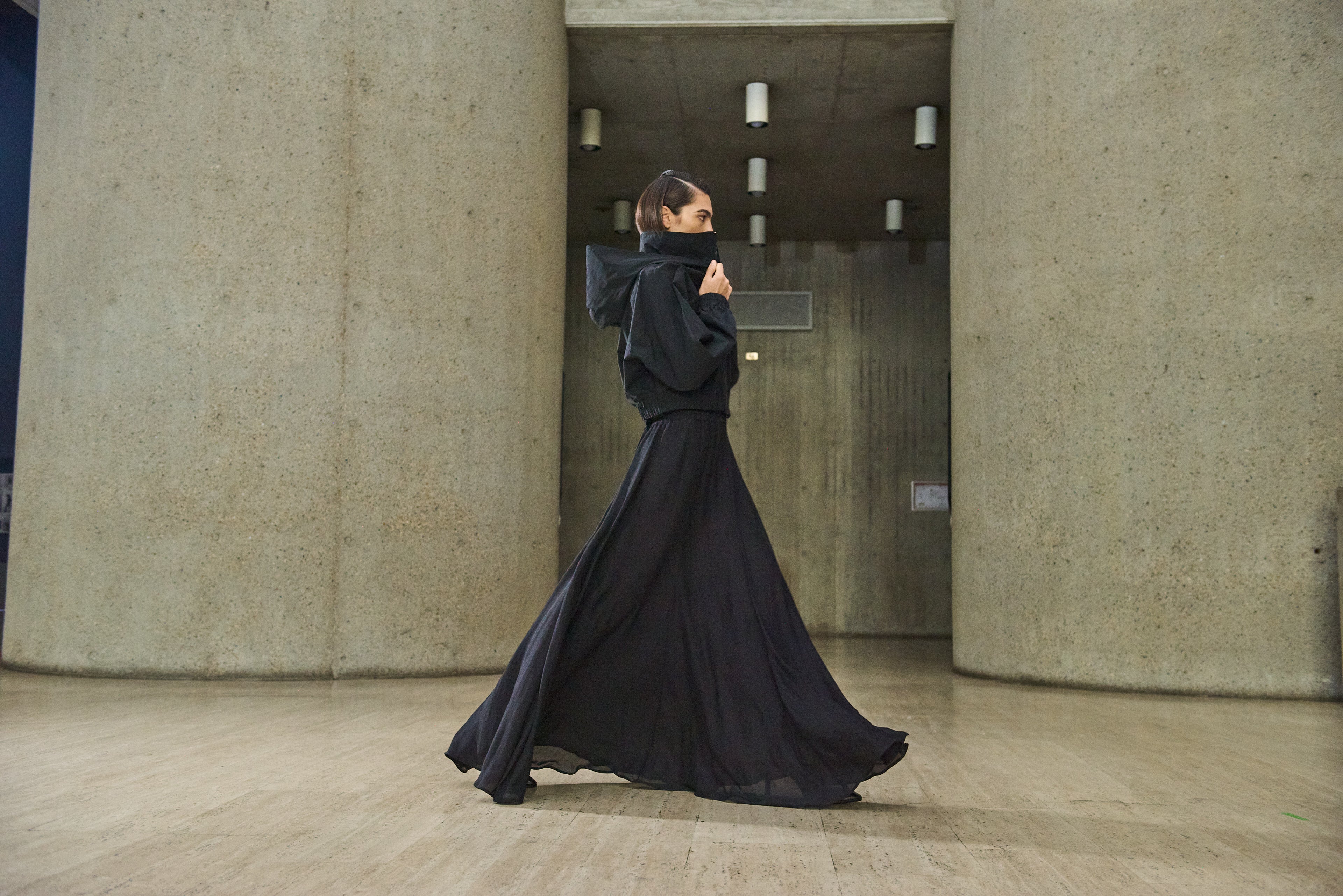 CROP RAIN SHELL - Black - Mela Purdie