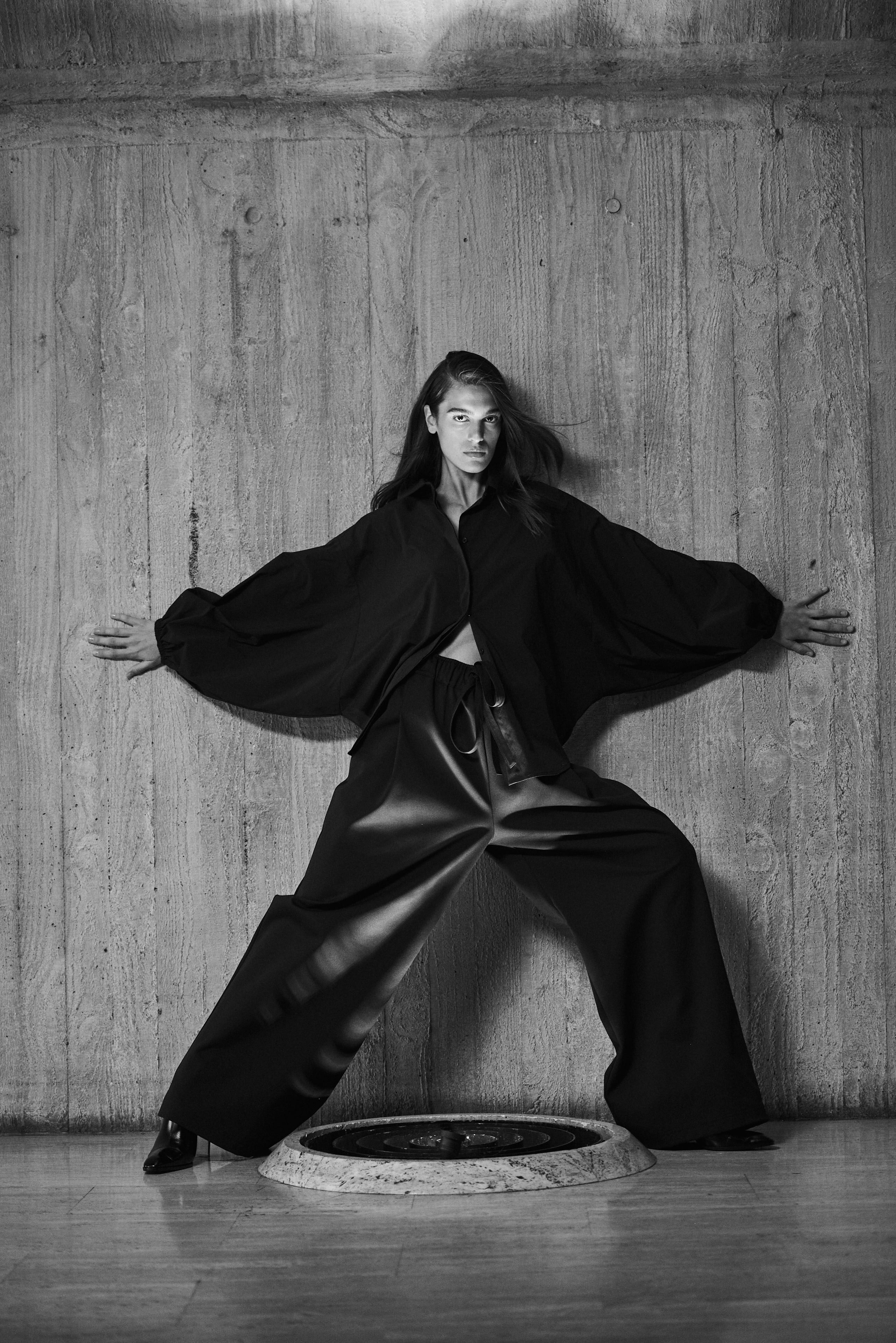 BILLOW SHIRT - Black - Mela Purdie