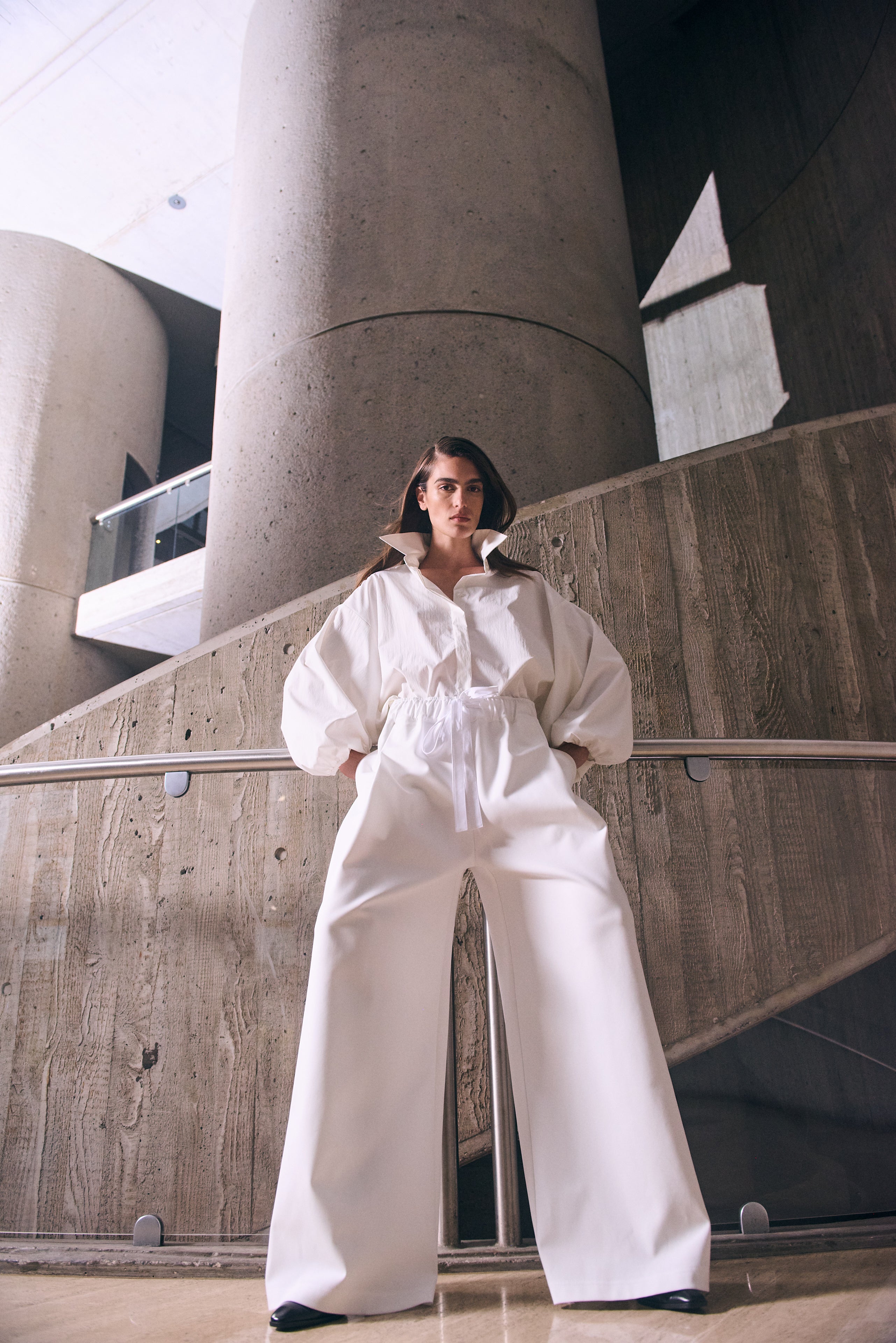 BILLOW SHIRT - Ivory - Mela Purdie