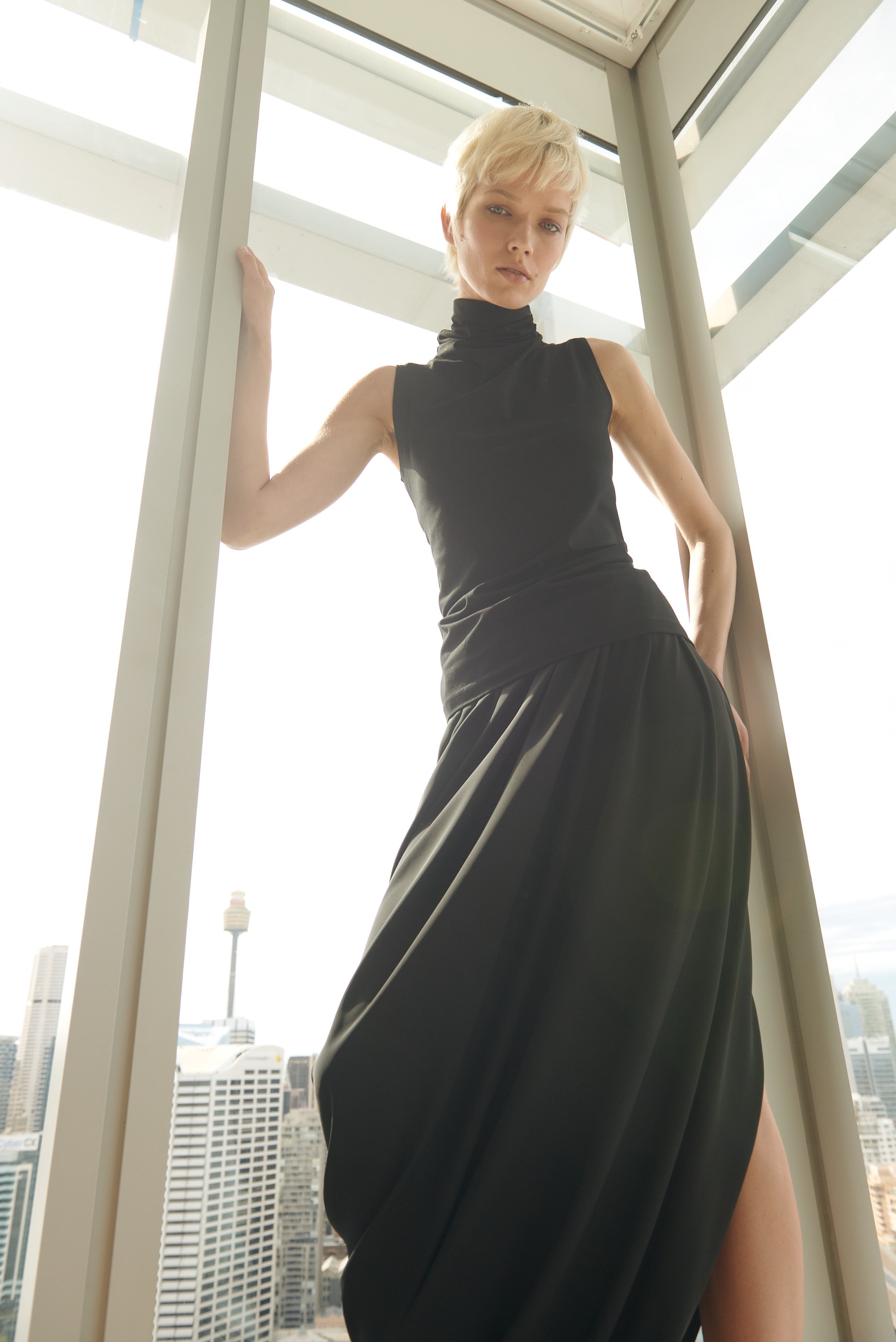 FUNNEL TANK - Black - MELA PURDIE