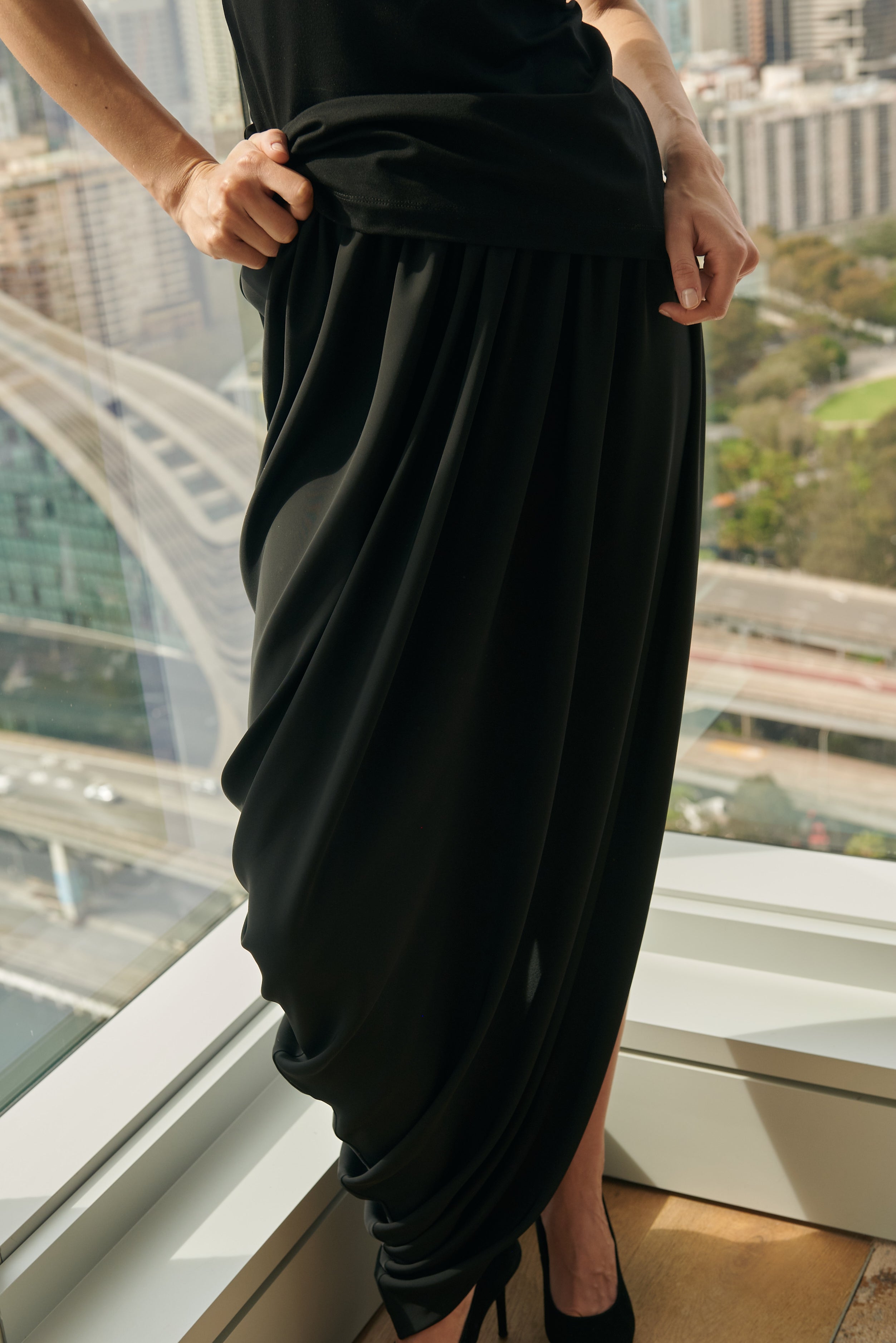 COCOON SKIRT - Black - MELA PURDIE