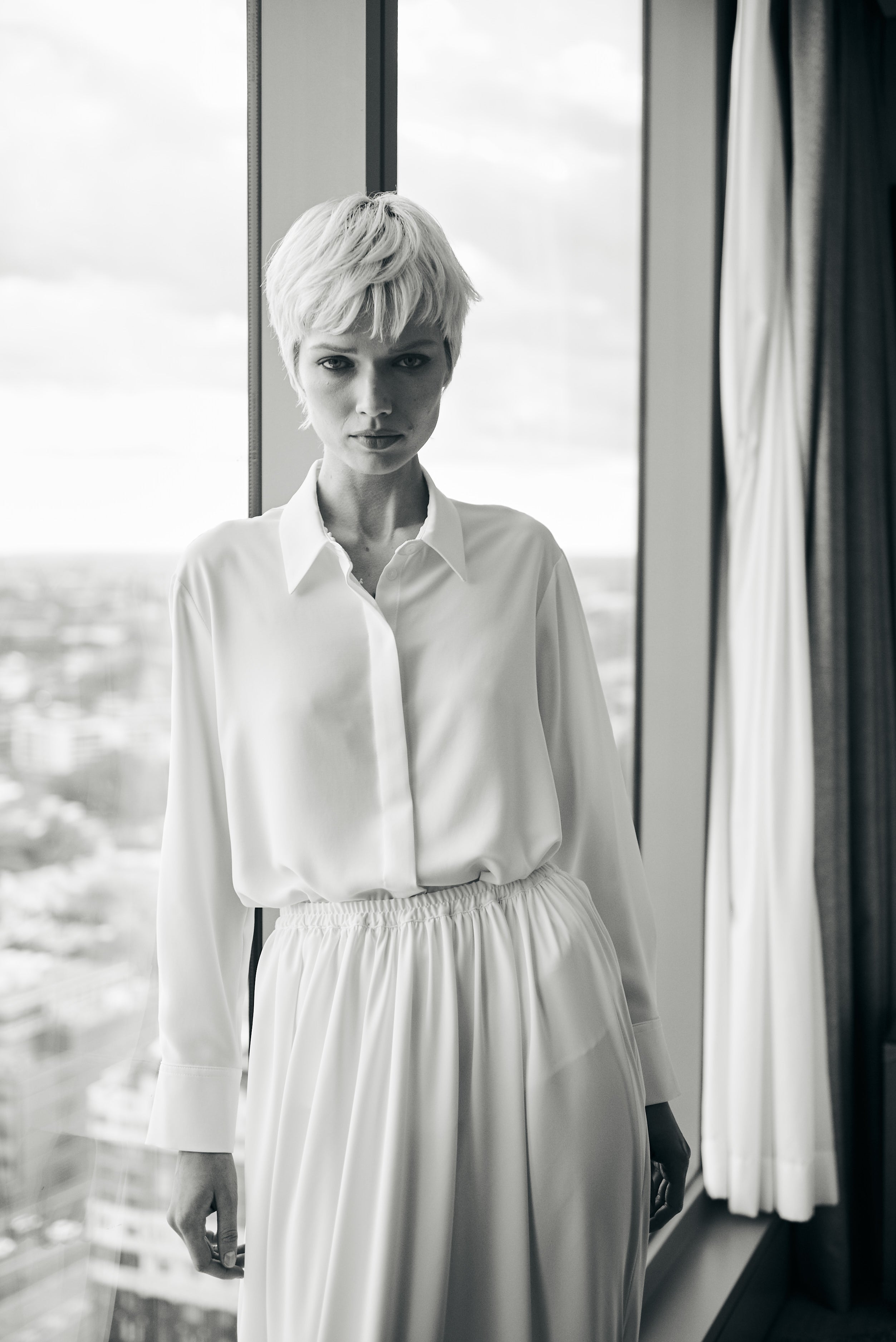 FLUID SHIRT - Ivory - MELA PURDIE