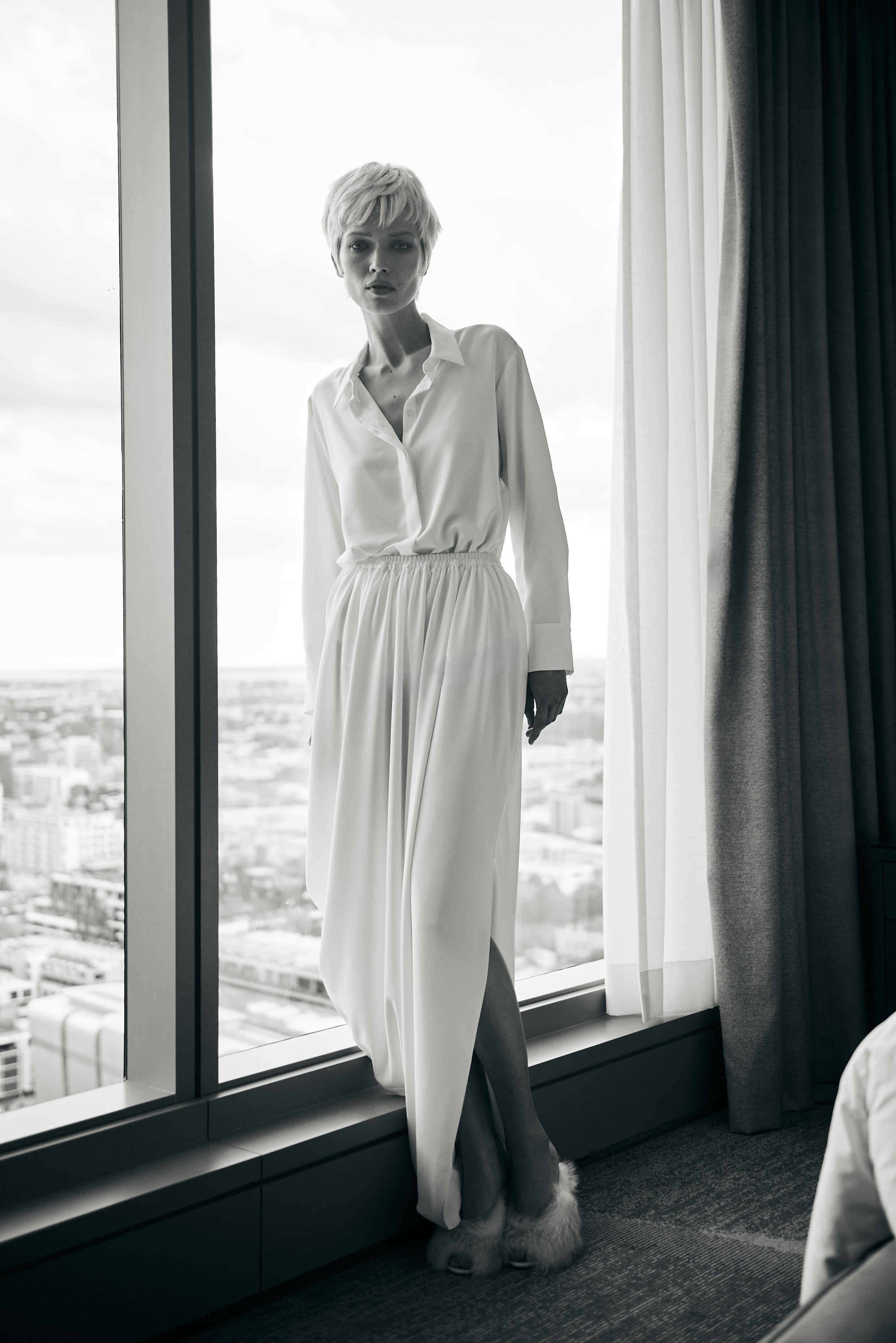 FLUID SHIRT - Ivory - MELA PURDIE