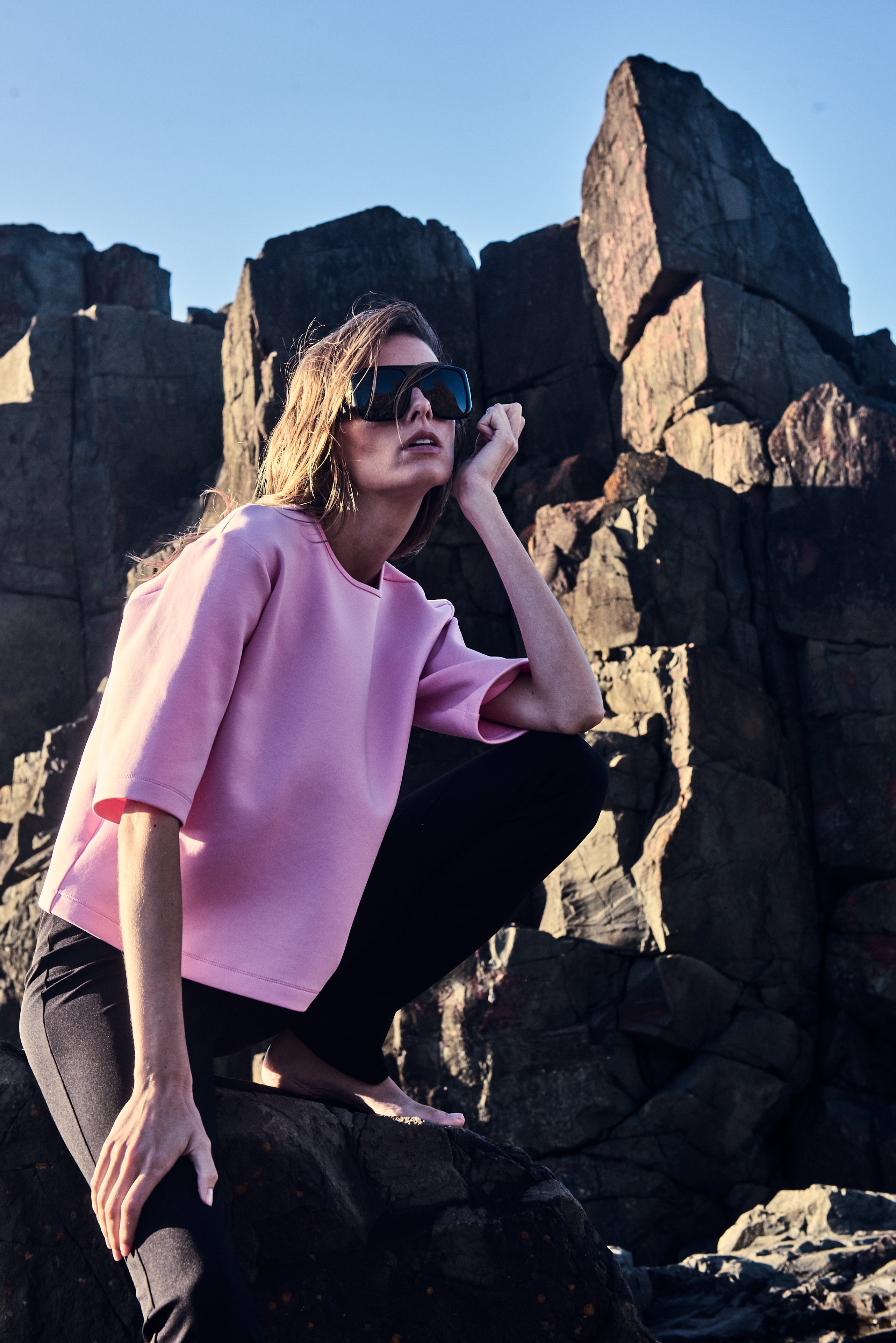 ELBOW BOX TEE - Pink - MELA PURDIE