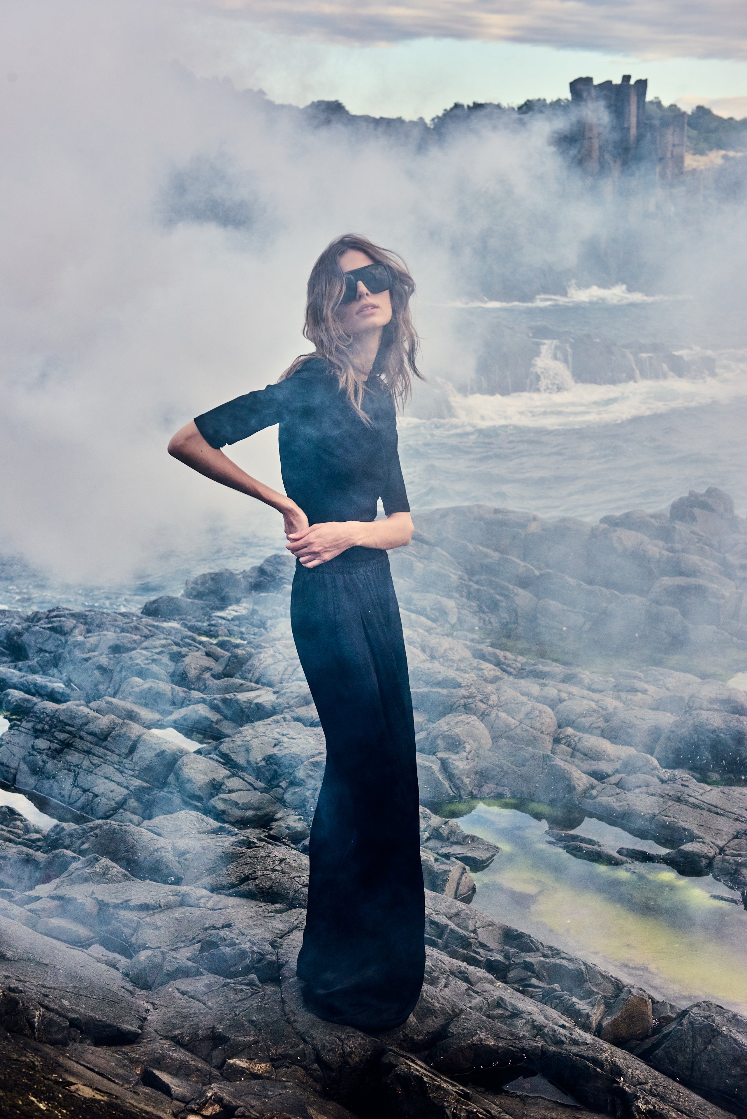CHARMEUSE PANT - Satin Black - MELA PURDIE