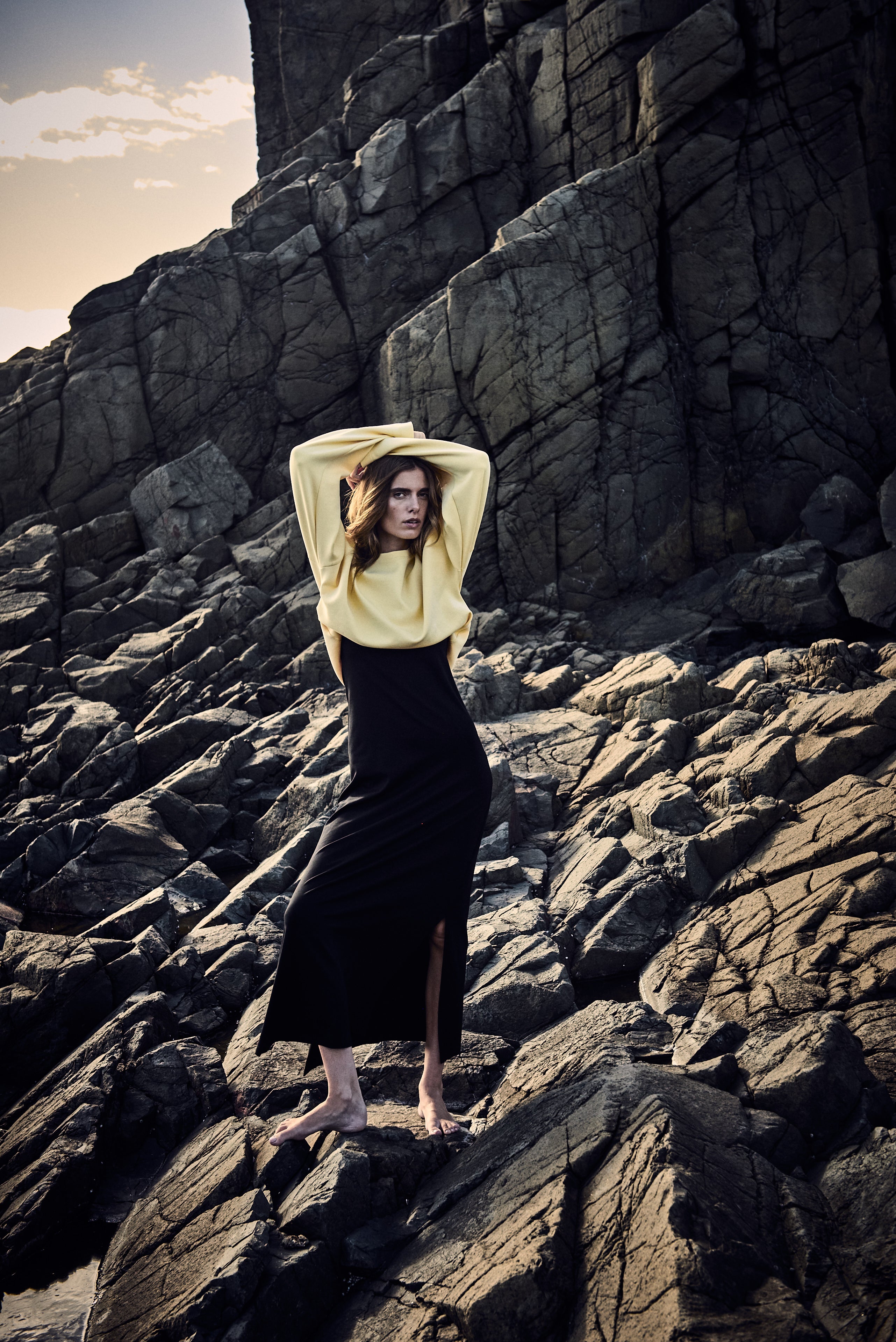 PUFFER SWEATER - Lemon - MELA PURDIE