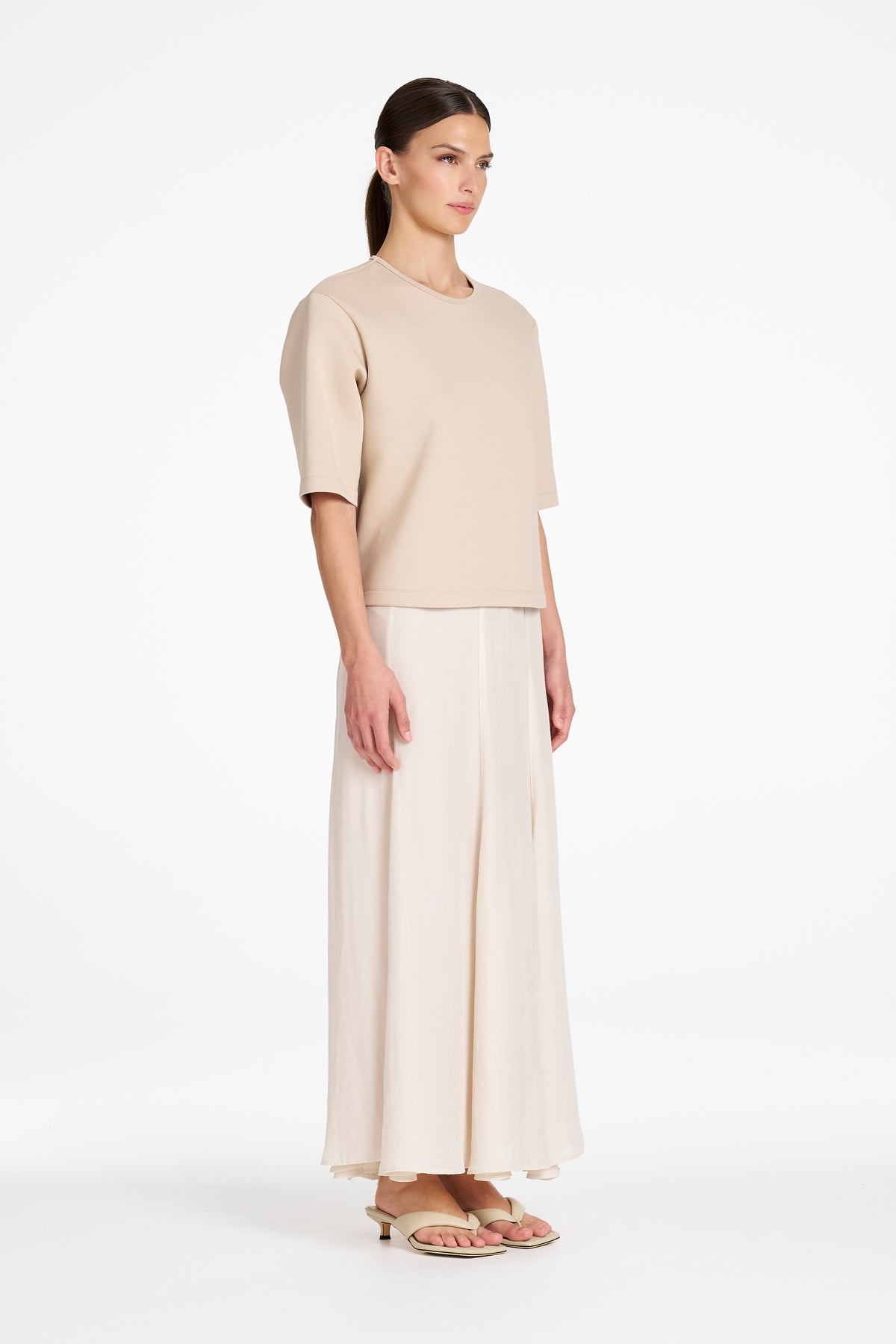 ELBOW BOX TEE - Meringue