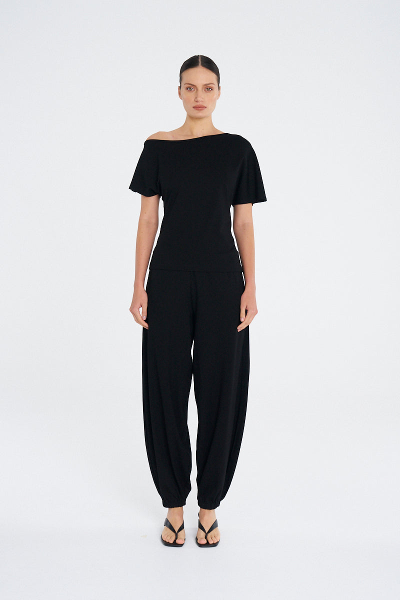 SHOULDER TOP - Black - MELA PURDIE
