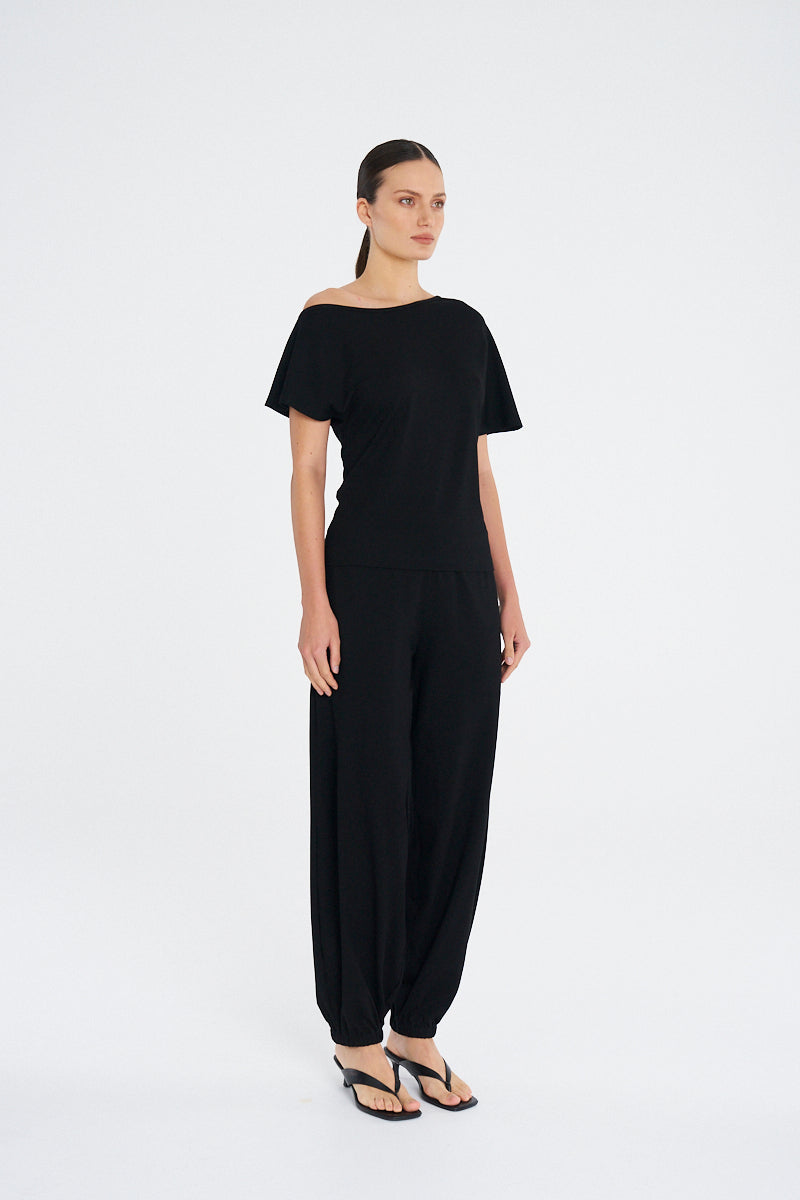 SHOULDER TOP - Black - MELA PURDIE