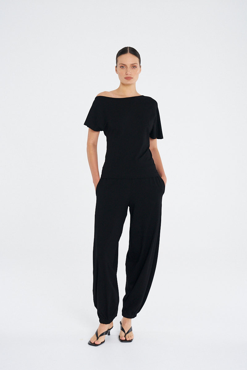 SHOULDER TOP - Black - MELA PURDIE