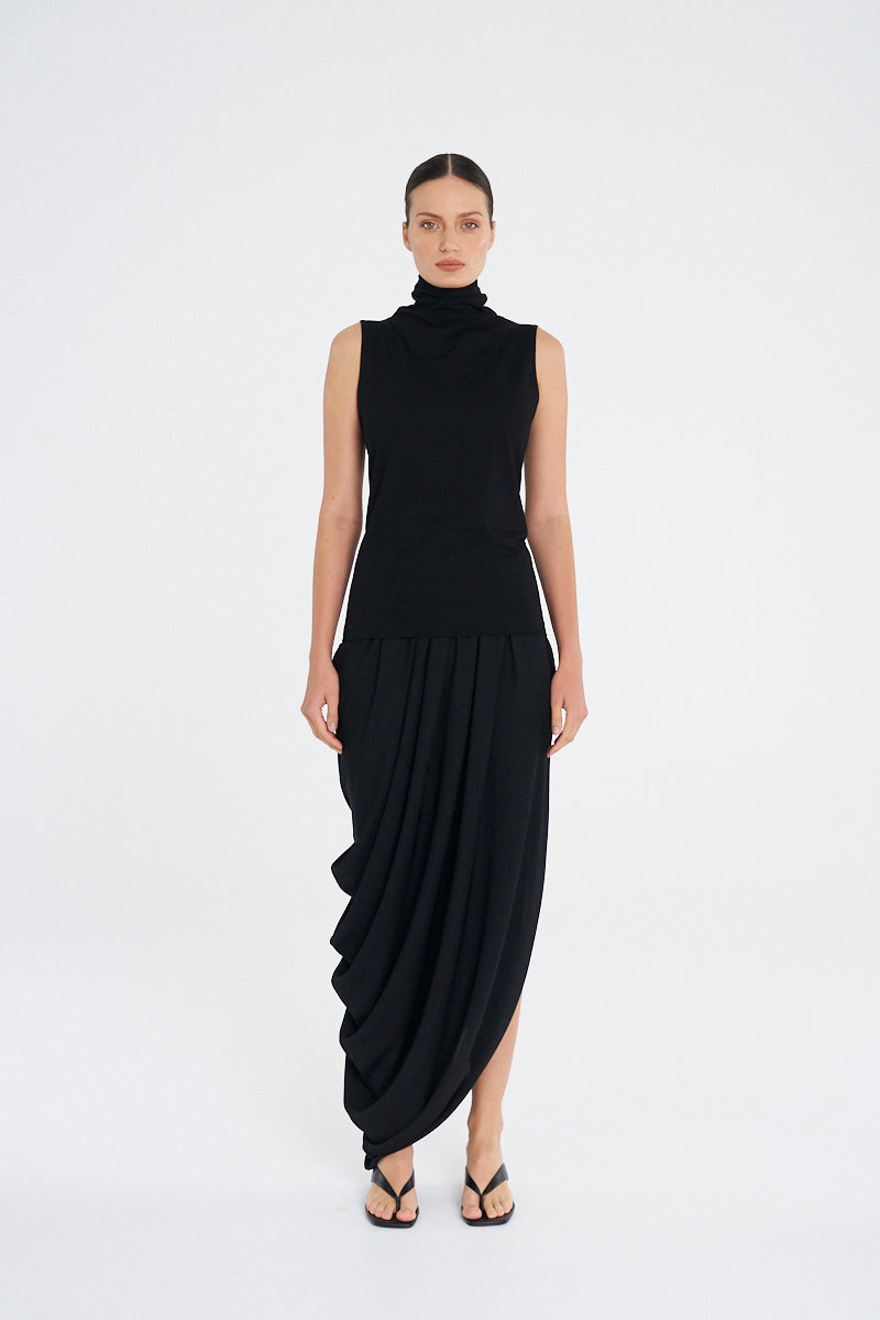 FUNNEL TANK - Black - MELA PURDIE