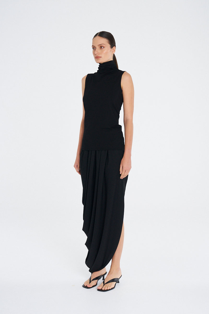 FUNNEL TANK - Black - MELA PURDIE