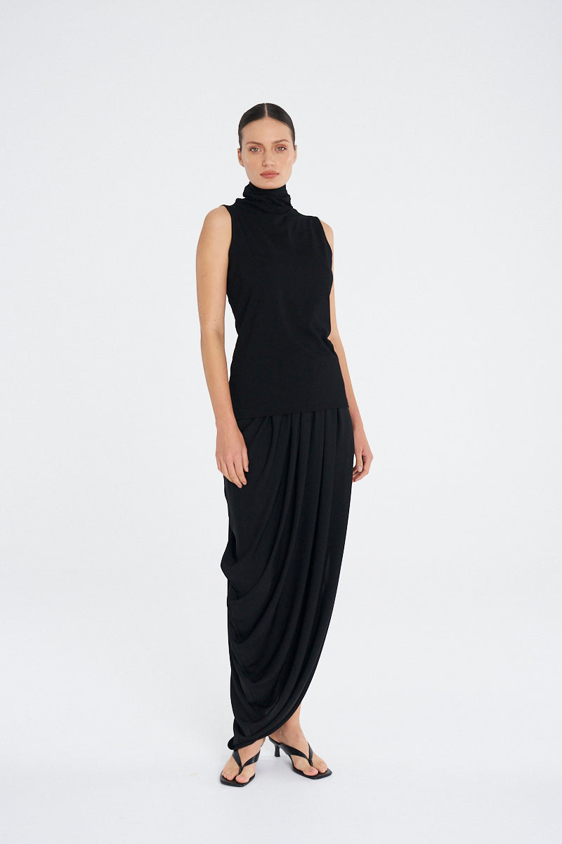 COCOON SKIRT - Black - MELA PURDIE