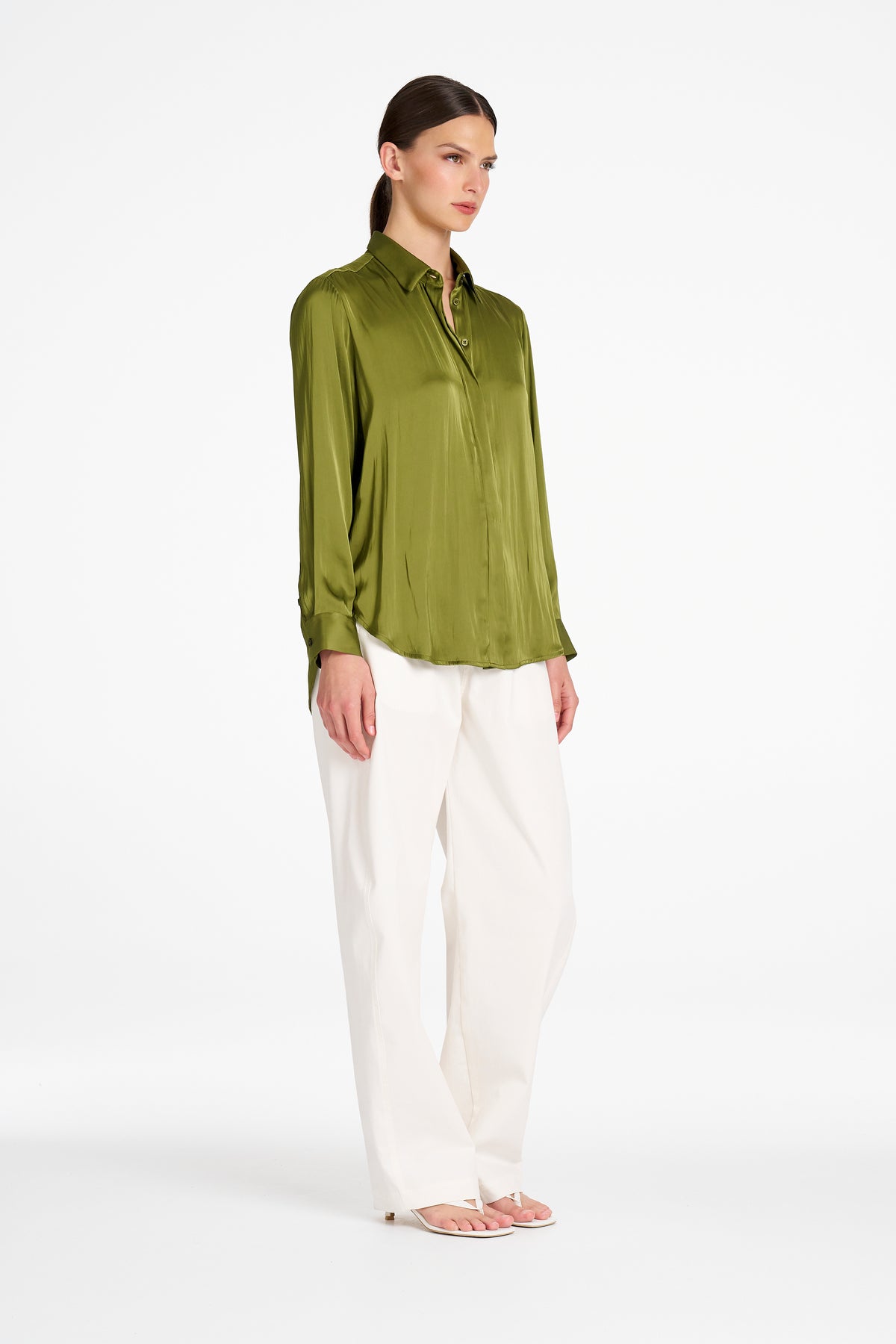 CHARMEUSE SHIRT - Peridot