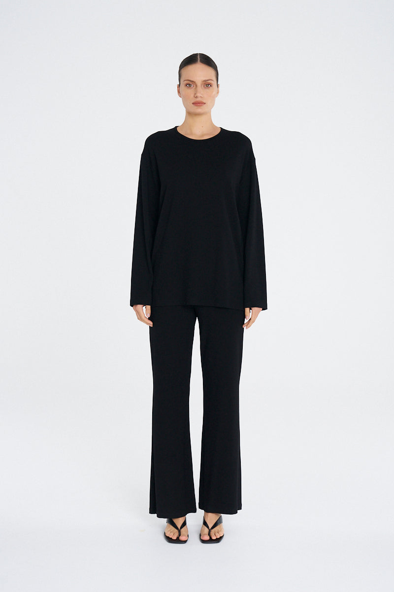 BOOT PANT - Black - Mela Purdie