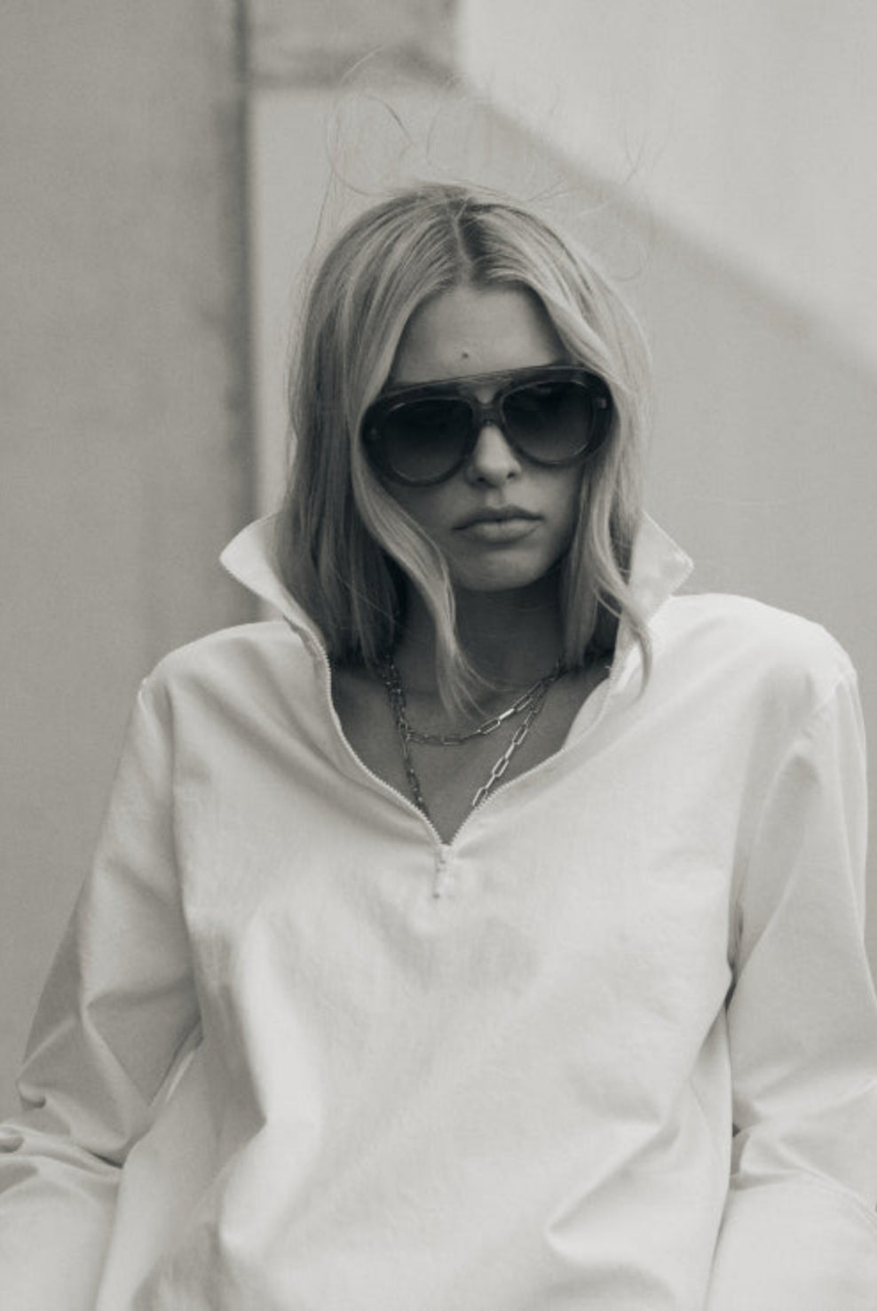 F416 8632 HALF ZIP BLOUSE - Mela Purdie