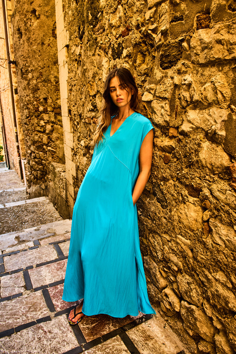 F67 3383 MAXI SLICE DRESS - MELA PURDIE
