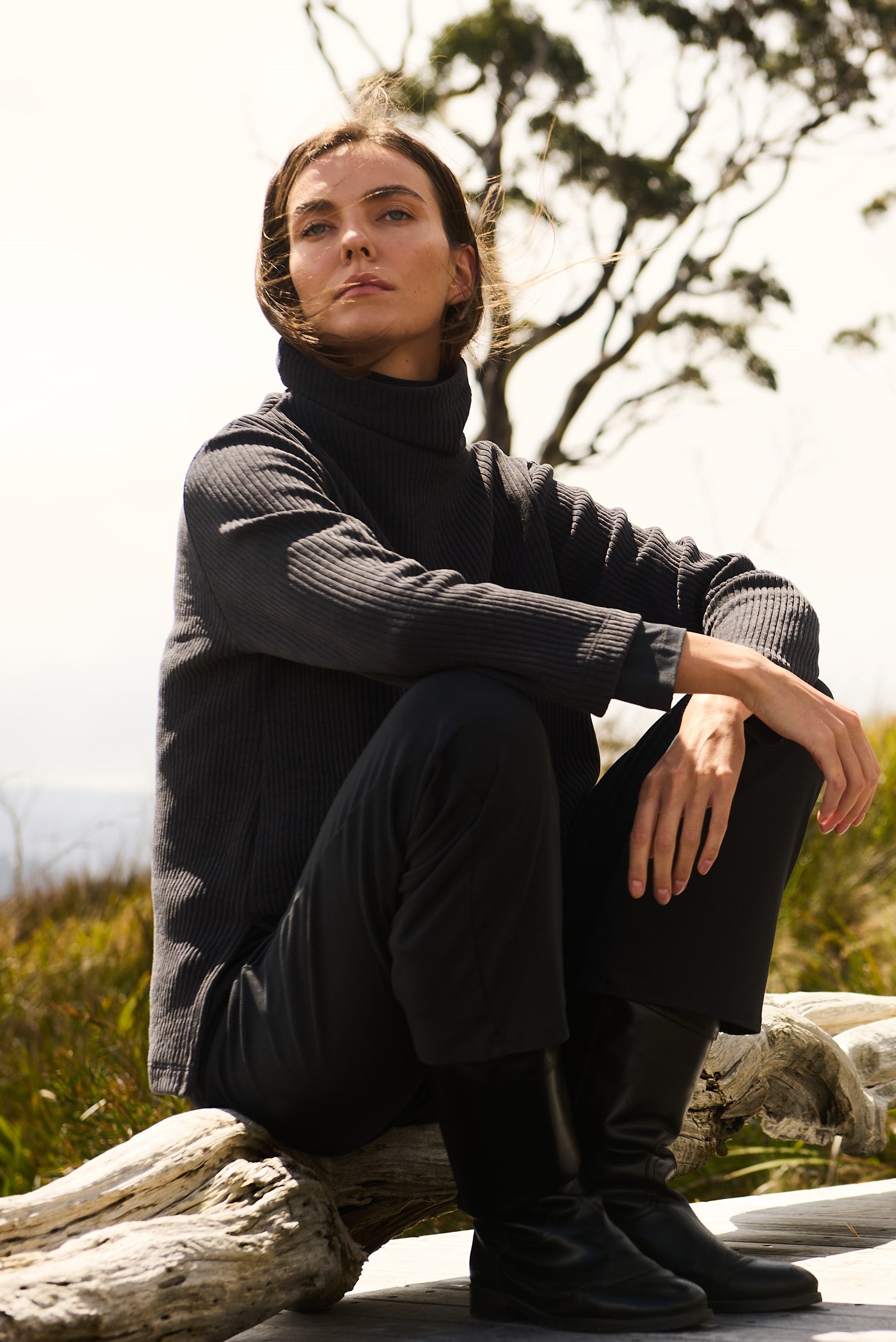 F090 8948 FUNNEL SWEATER - MELA PURDIE