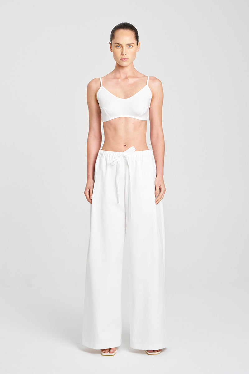 PLEAT PANT - Ivory