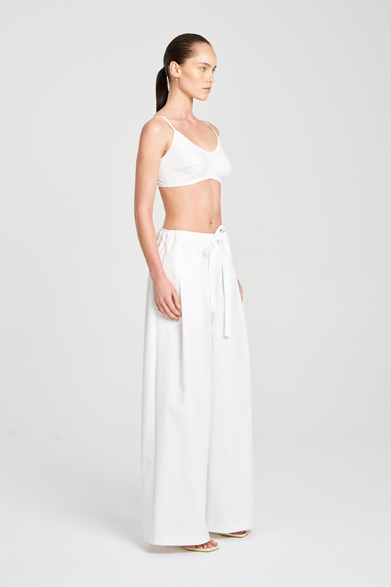 PLEAT PANT - Ivory