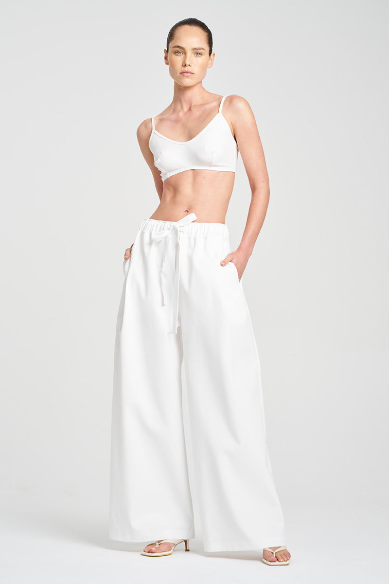 PLEAT PANT - Ivory