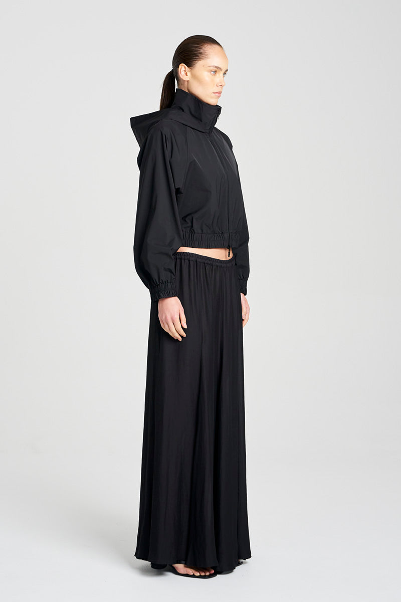 CROP RAIN SHELL - Black - Mela Purdie