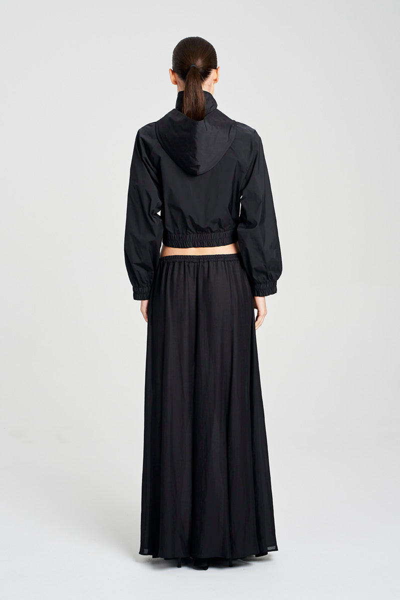 CROP RAIN SHELL - Black - Mela Purdie