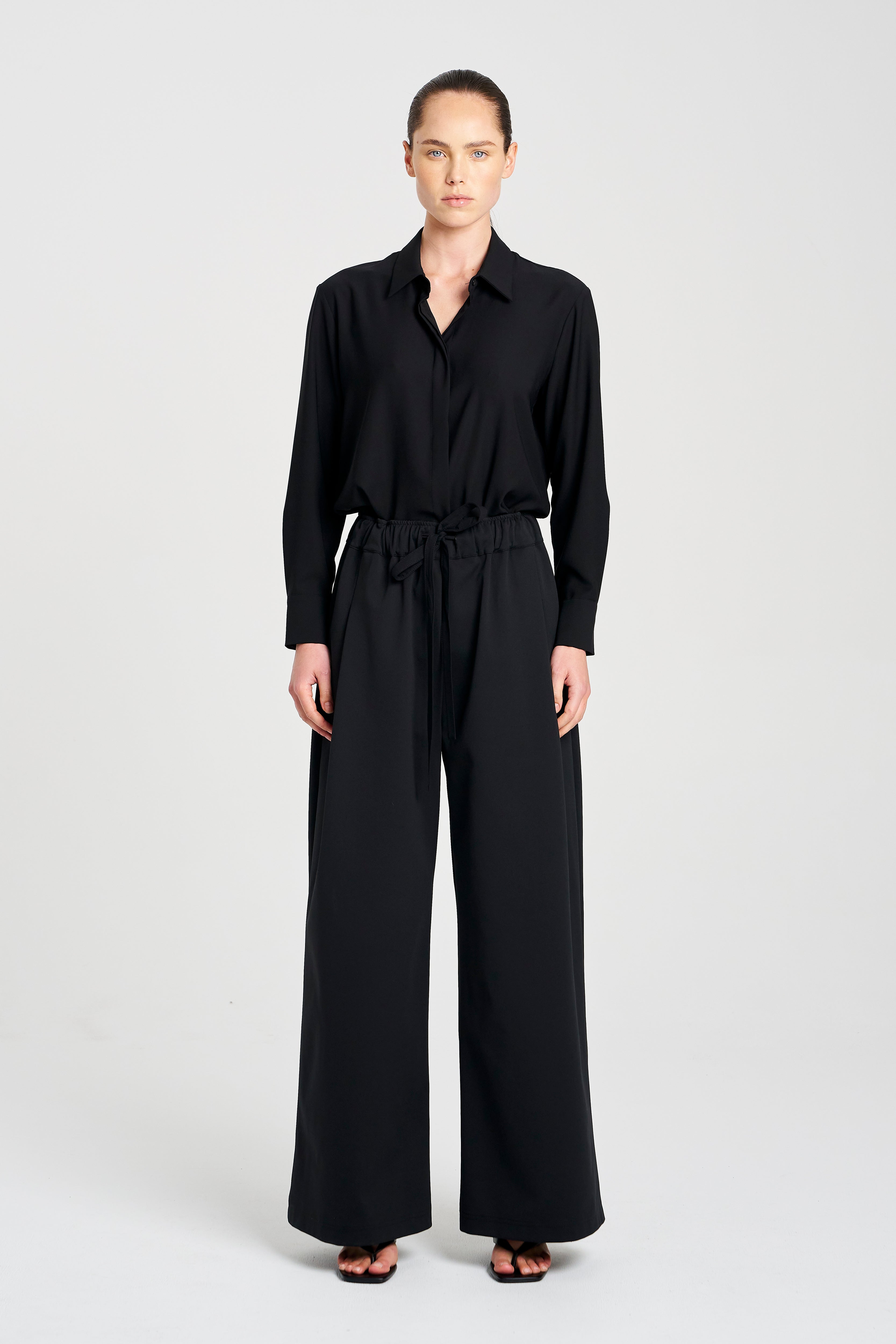 PLEAT PANT - Black - MELA PURDIE