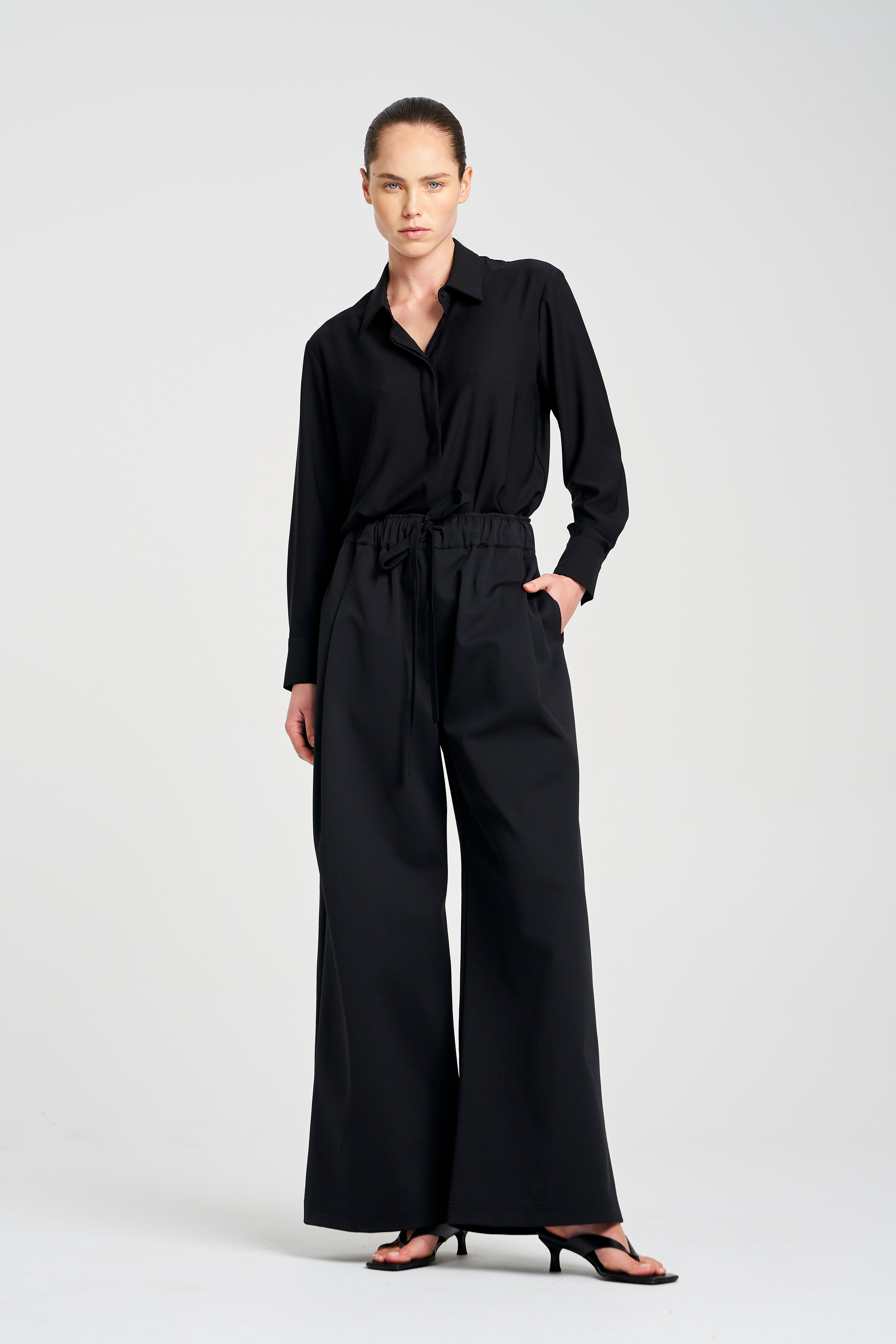 PLEAT PANT - Black - MELA PURDIE