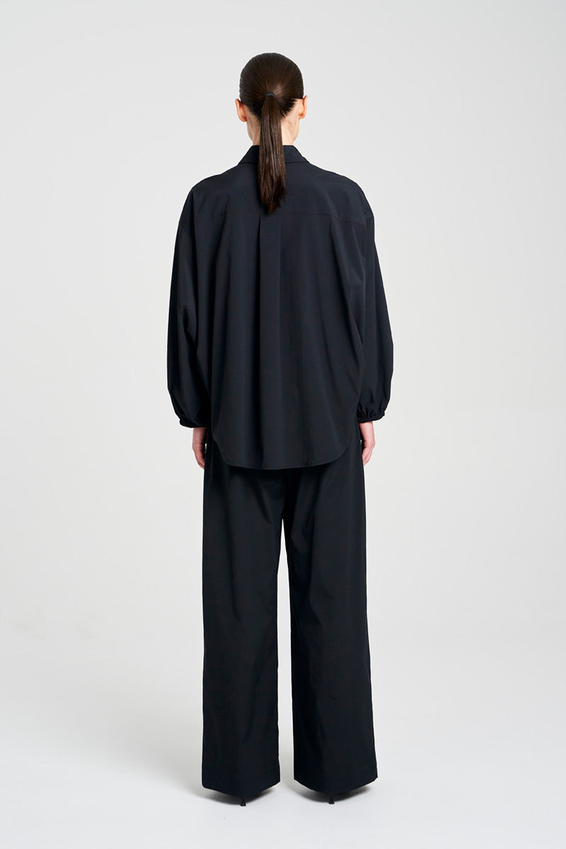 PLEAT PANT - Black - Mela Purdie