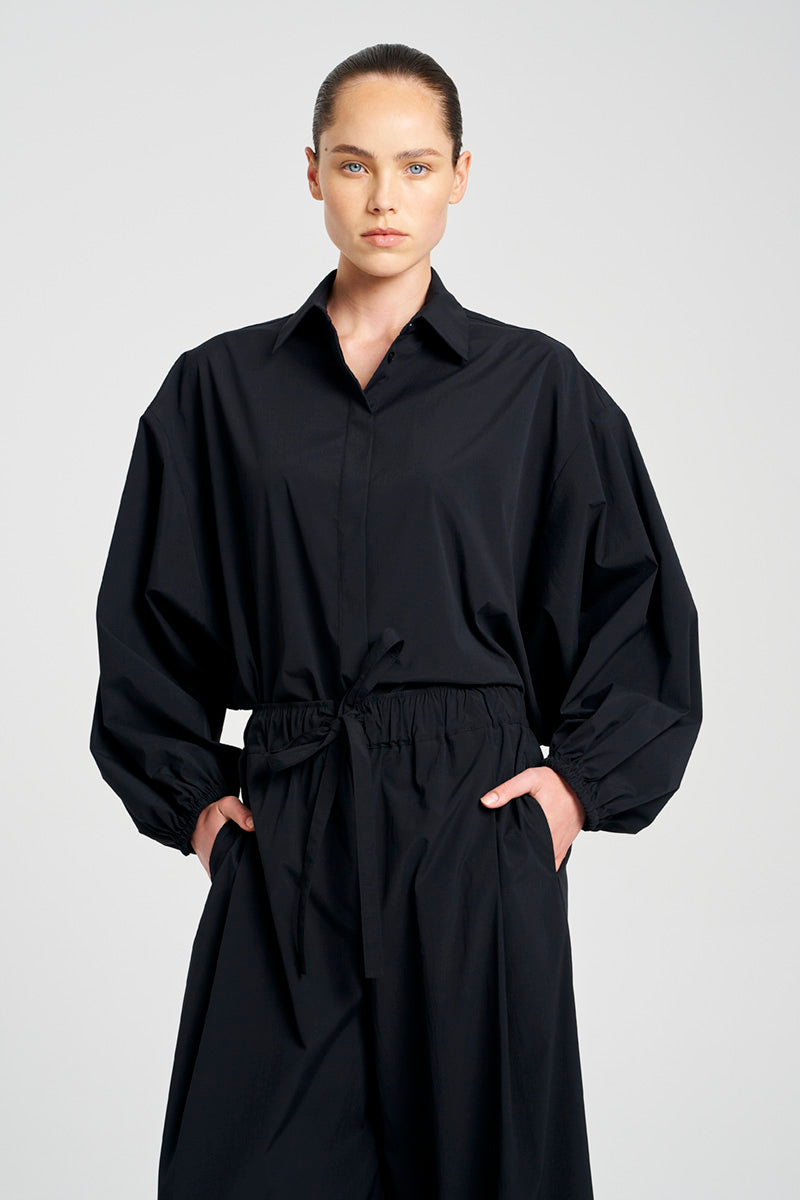BILLOW SHIRT - Black - Mela Purdie