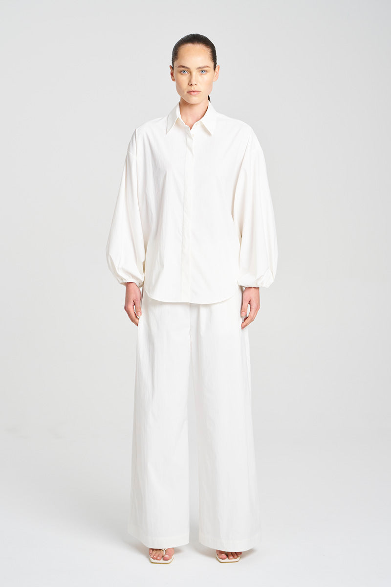 BILLOW SHIRT - Ivory - Mela Purdie