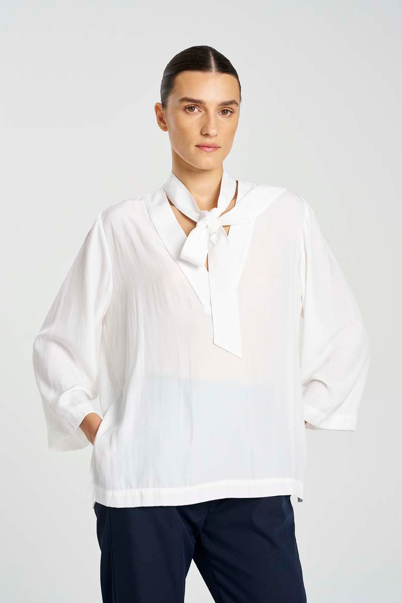 F67 8767 TIE NECK T