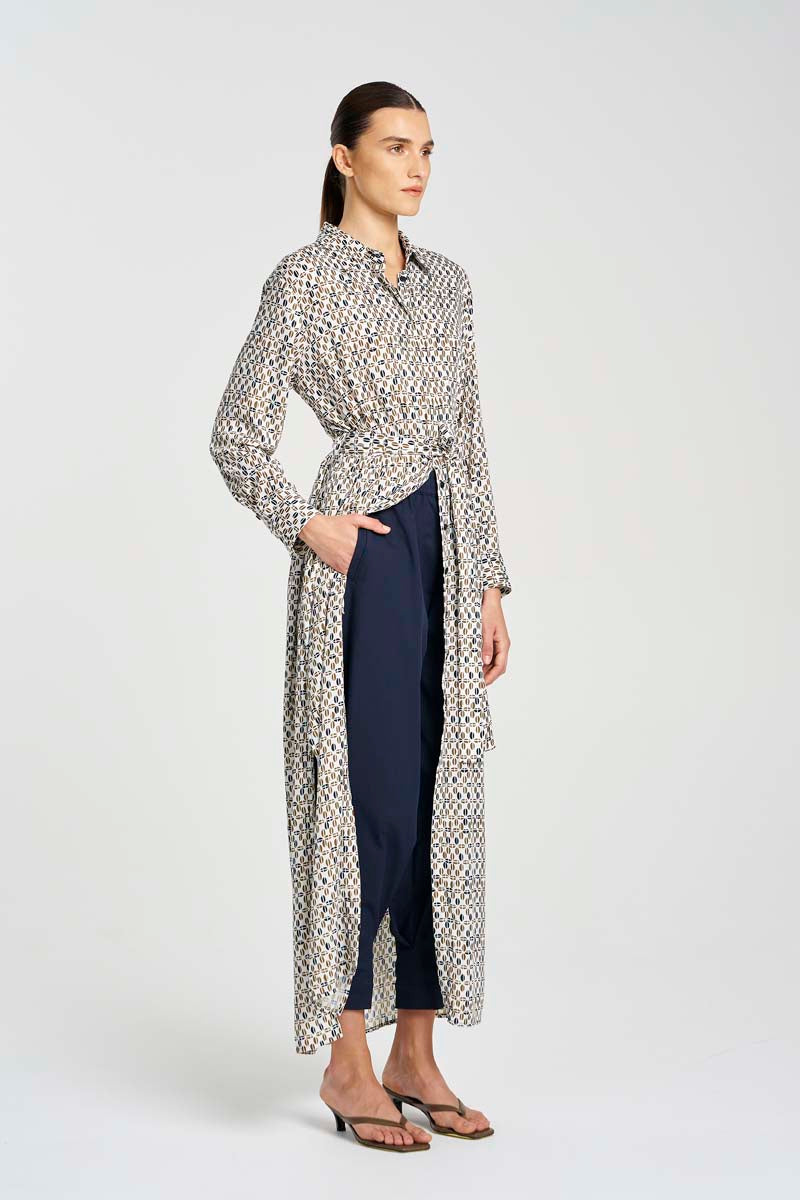F845 3285 TIE SHIRT DRESS