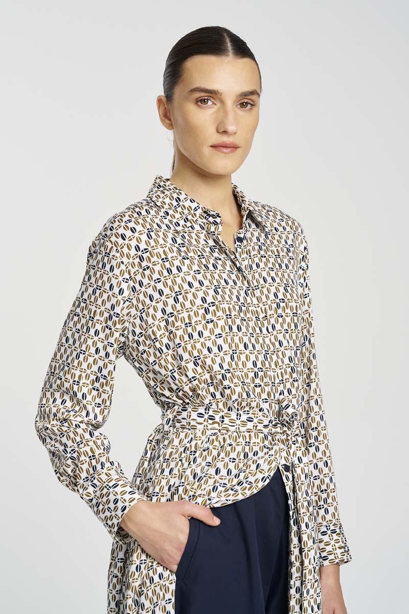 F845 3285 TIE SHIRT DRESS