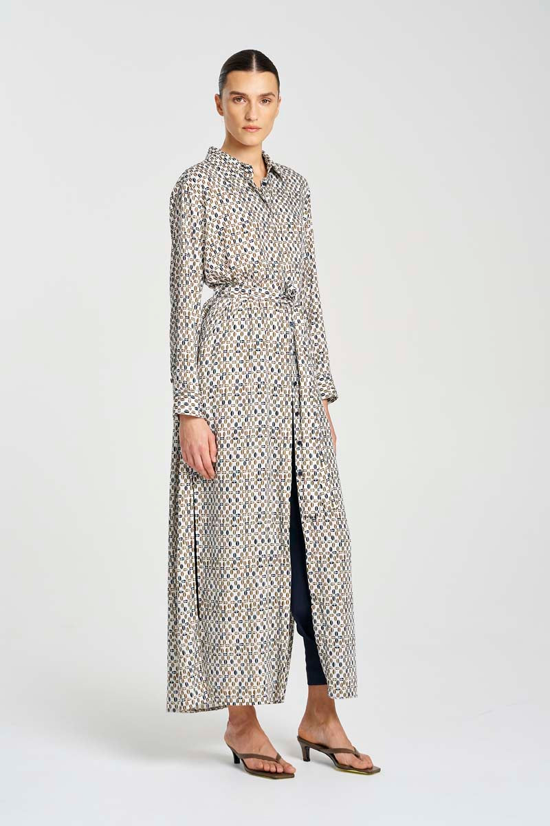 F845 3285 TIE SHIRT DRESS