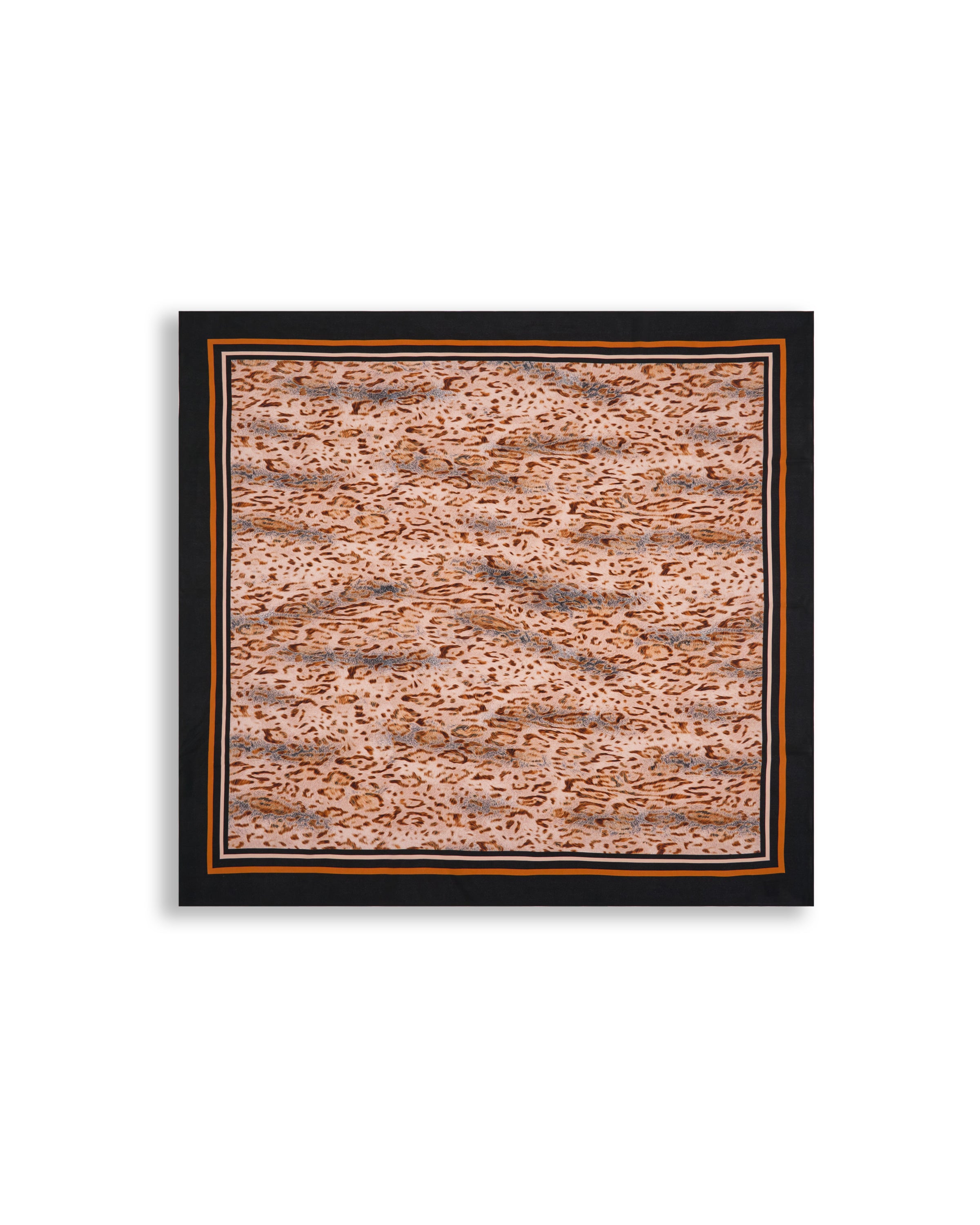SILK SQUARE - Animal/Black