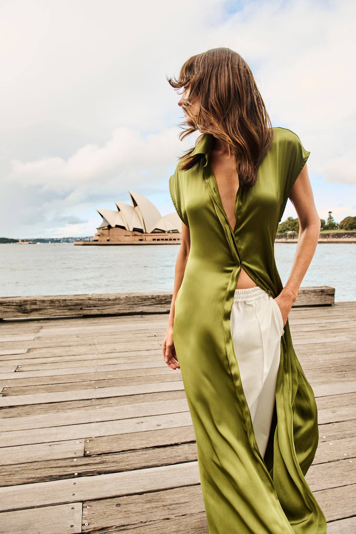 TABBARD DRESS - Peridot