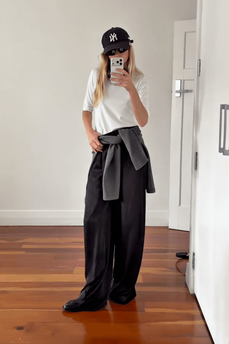 CHARMEUSE PANT - Satin Black - MELA PURDIE