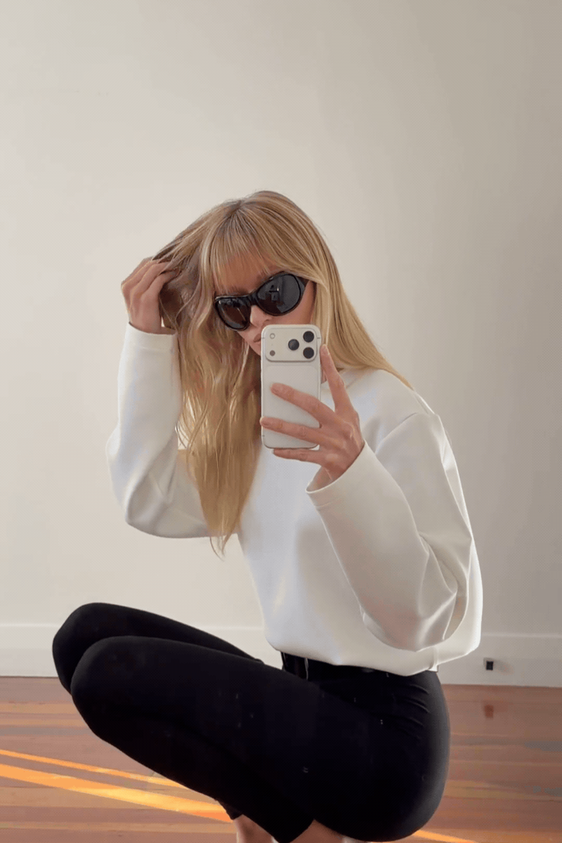 BOX SWEATER - White - MELA PURDIE