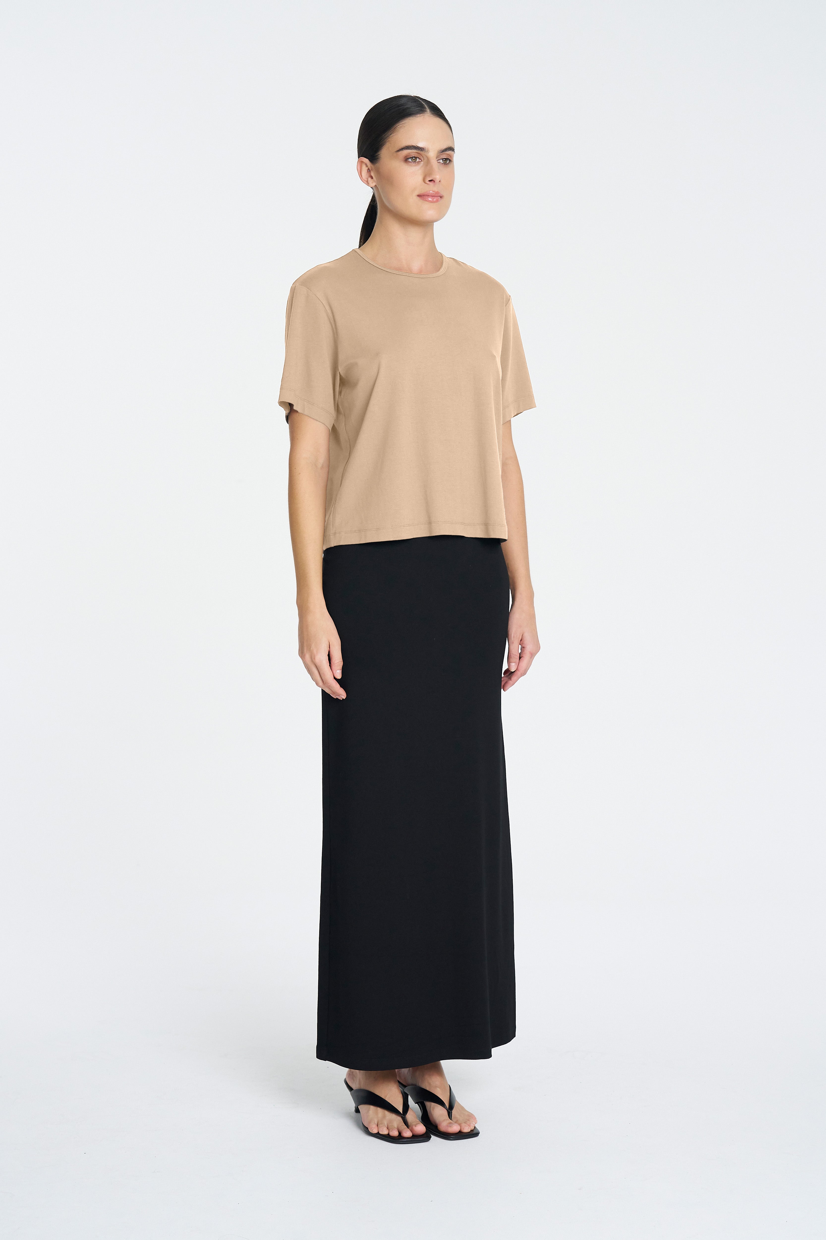 BOX TEE - Caramel - MELA PURDIE