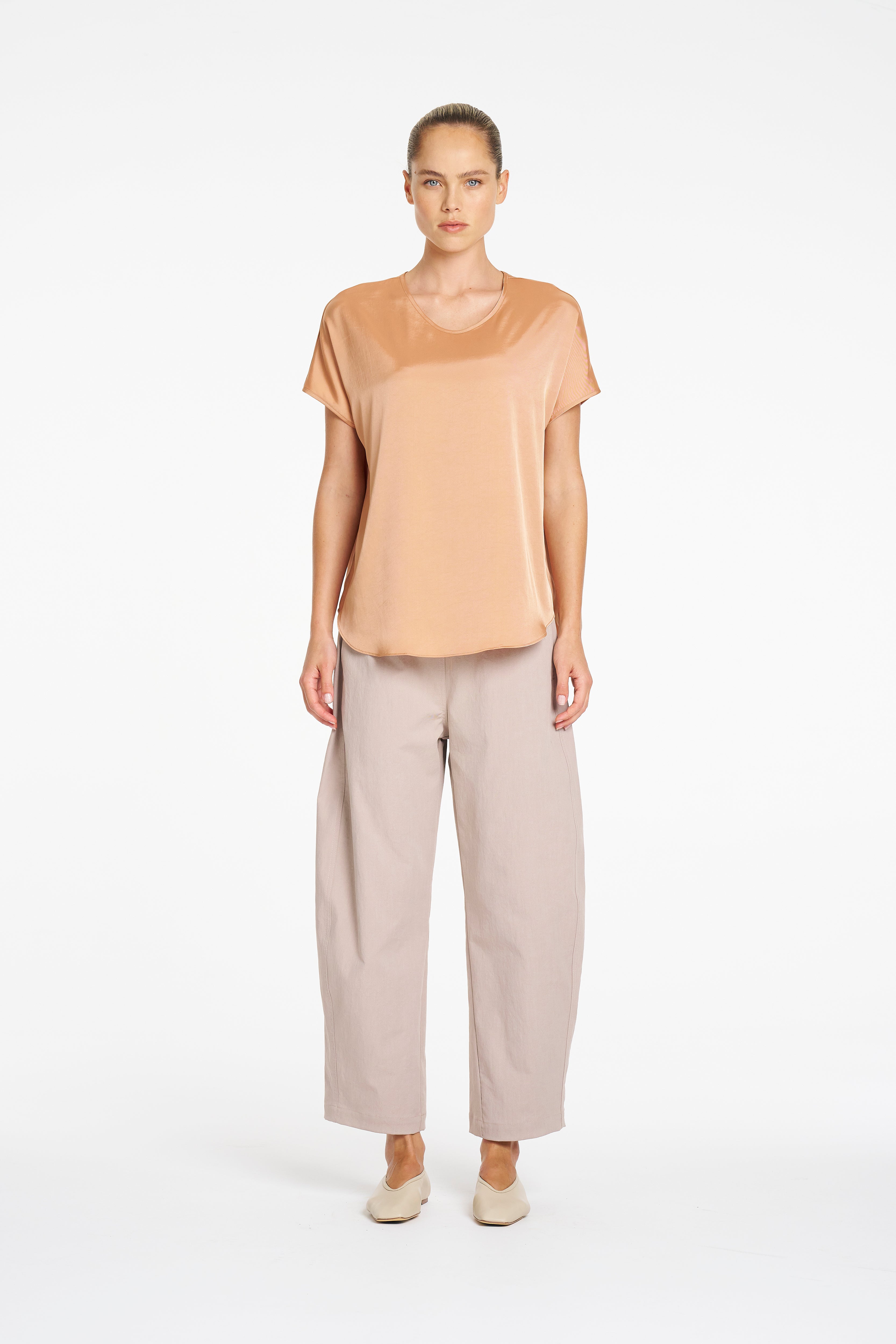 F416 10002 BARREL LEG PANT - MELA PURDIE