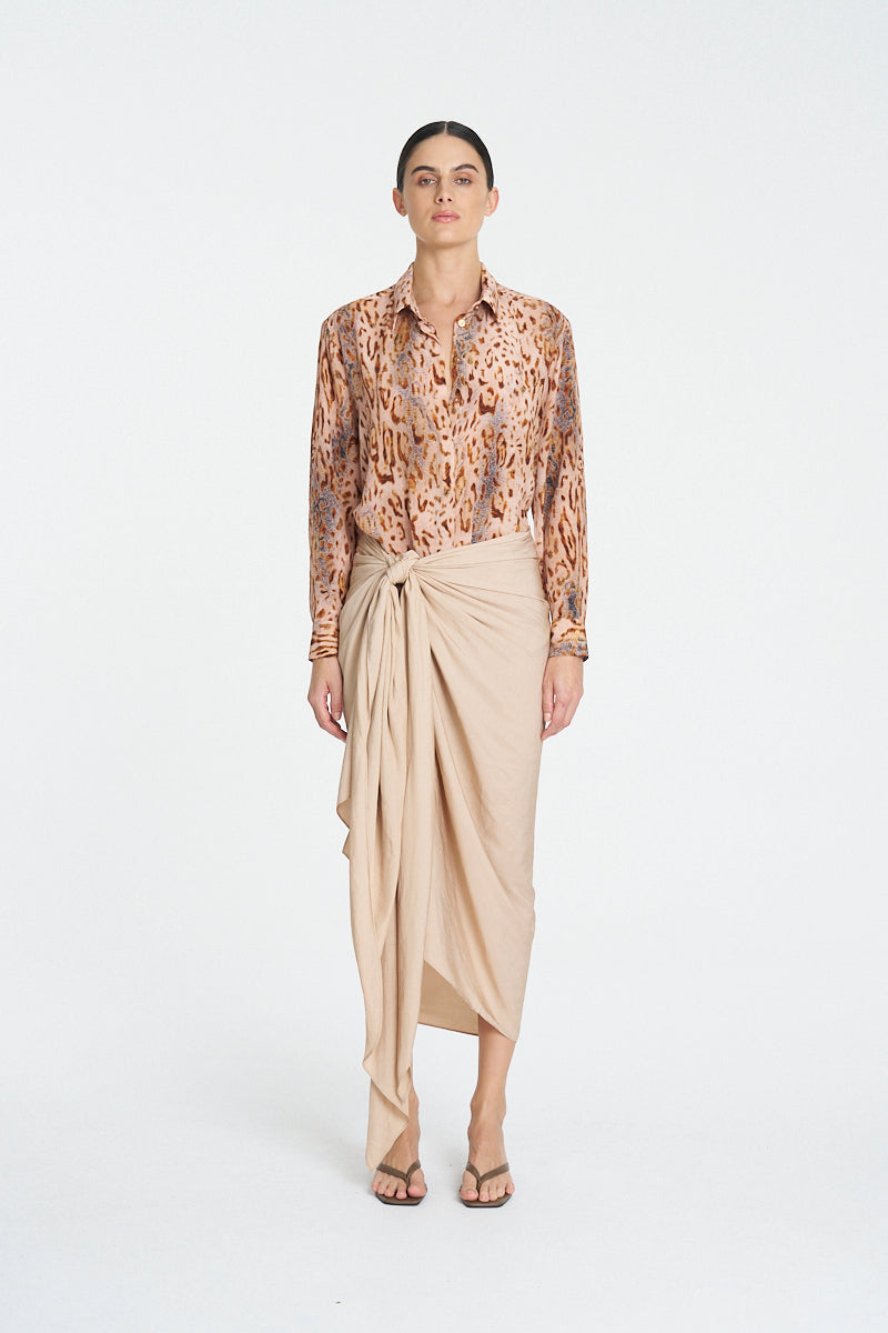 SOFT SILK SHIRT - Animal