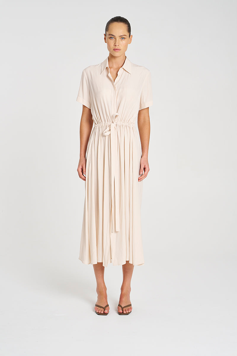 F67 3007 DRAW-WAIST T DRESS