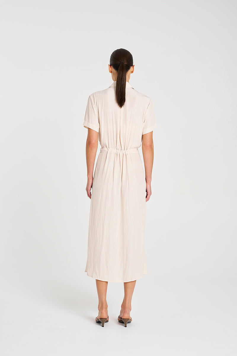 F67 3007 DRAW-WAIST T DRESS