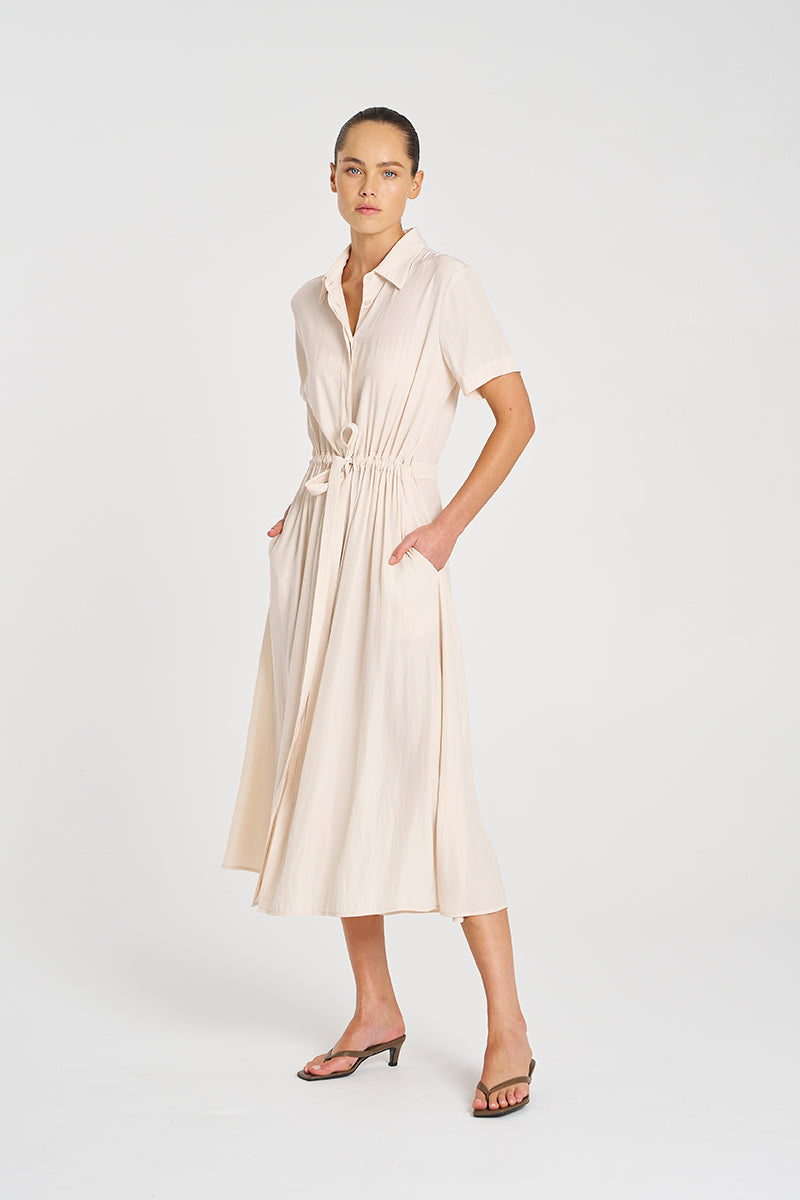 F67 3007 DRAW-WAIST T DRESS