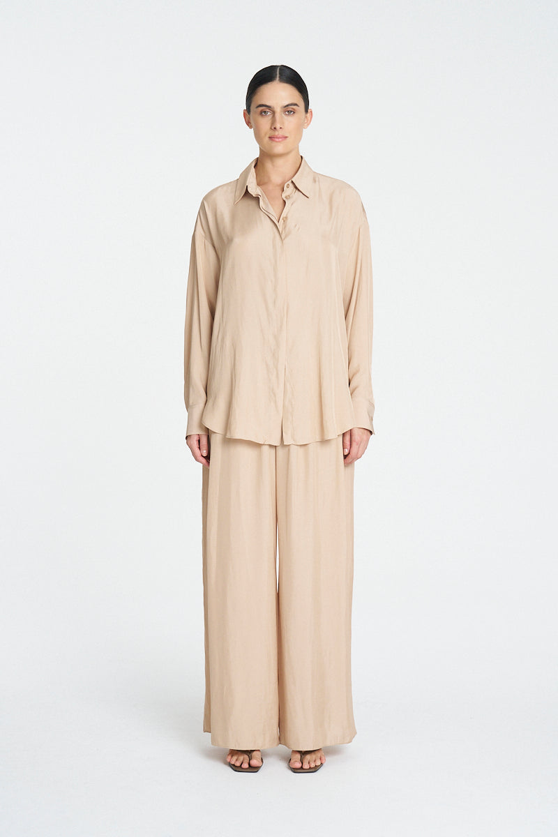 RELAXED SHIRT - Café