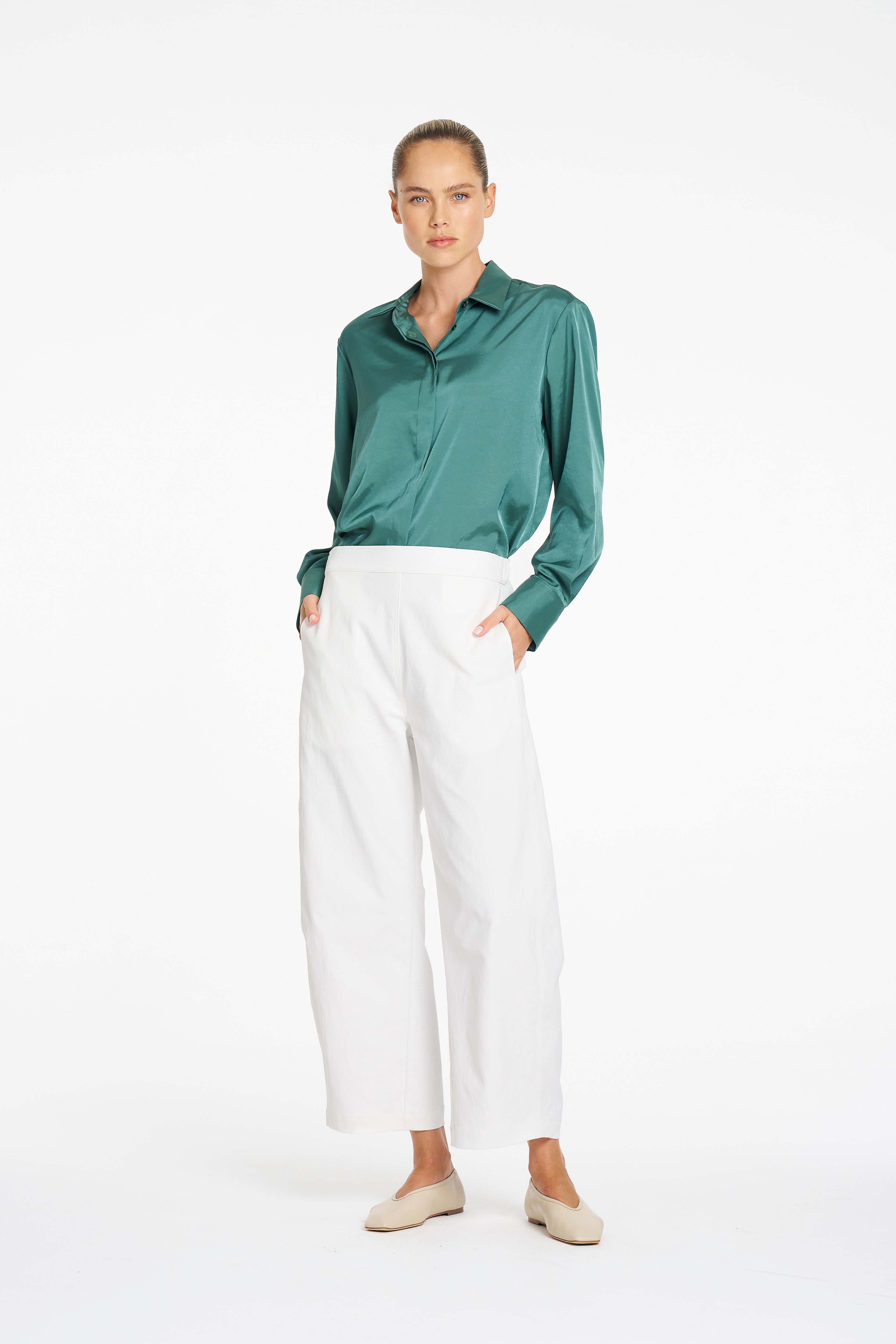 F416 10002 BARREL LEG PANT - MELA PURDIE